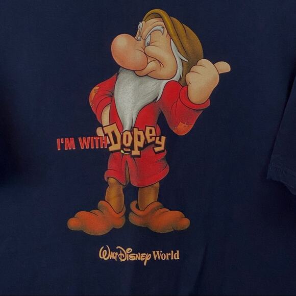 Walt Disney World “I’m With Dopey” Graphic T Shirt Vintage - Picture 2 of 6